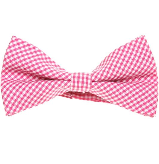 Noeud Papillon Vichy Rose et Blanc