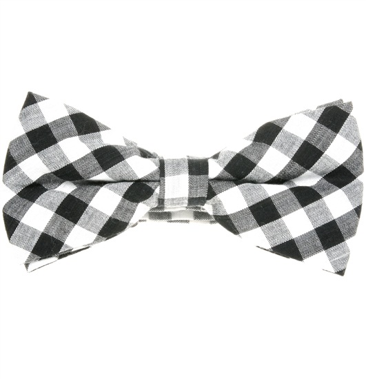 Noeud Papillon Vichy Noir et Blanc