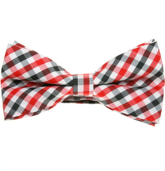 Noeud Papillon Carreaux Vichy Rouge et Noir