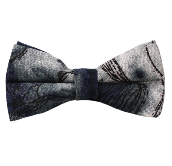 Noeud Papillon Gris et Bleu