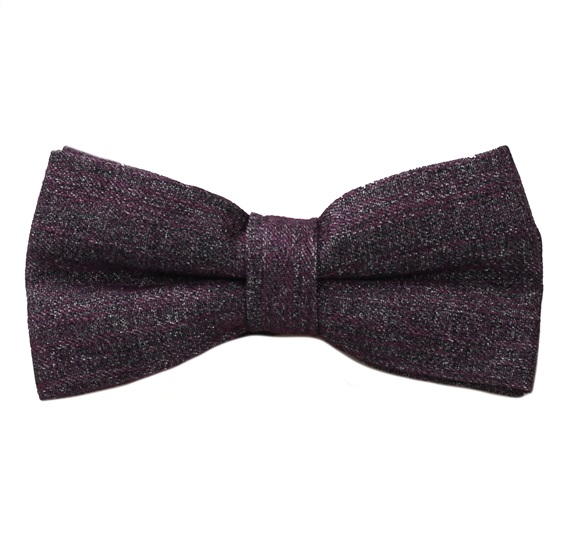Noeud Papillon Chiné Couleur Aubergine