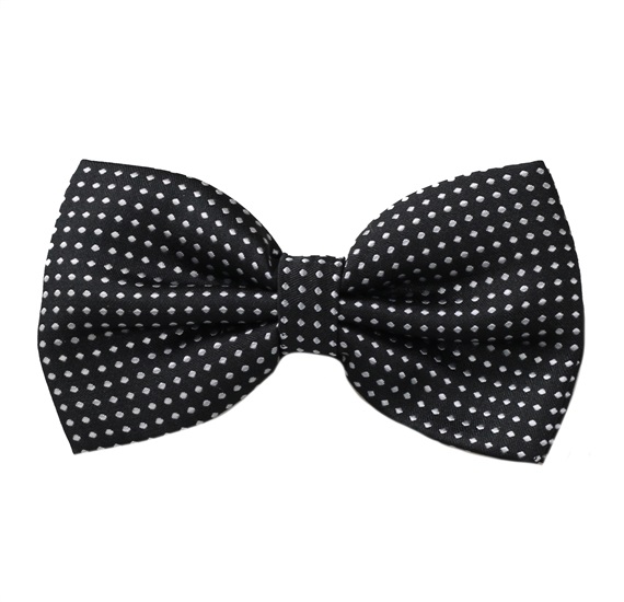 Noeud Papillon Noir à Pois Blancs