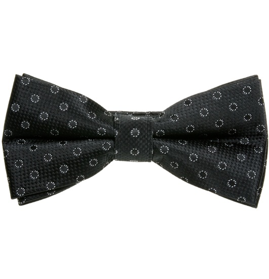 Noeud Papillon Noir à Pois Noirs