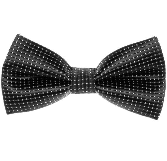 Noeud Papillon Noir Motifs Blancs