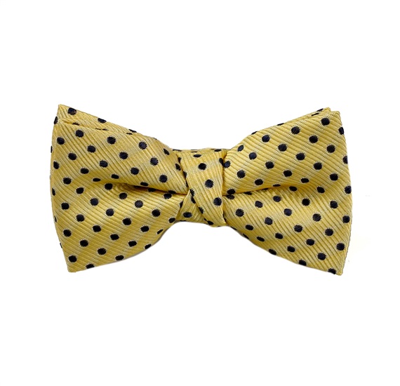 Noeud Papillon Enfant Jaune Pois Bleus