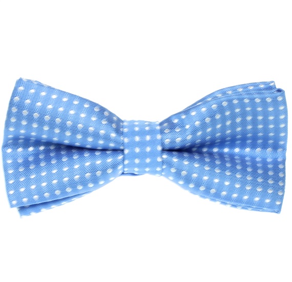 Noeud Papillon Enfant Bleu Ciel à Pois Blancs