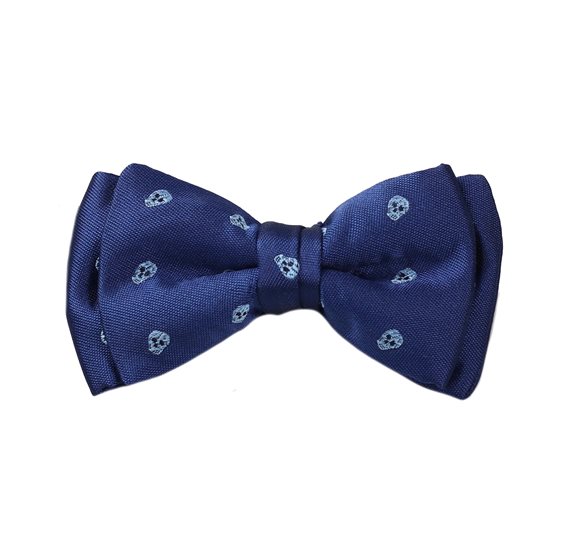 Noeud Papillon Enfant Bleu Marine Têtes de Mort