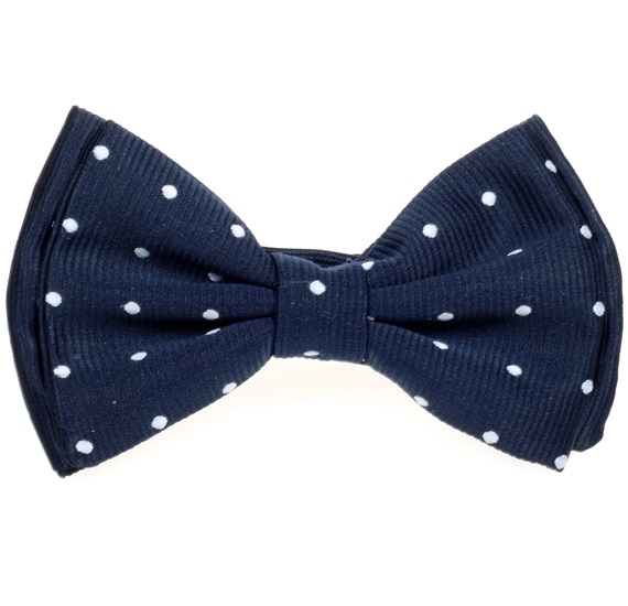 Noeud Papillon Enfant Bleu Marine à Pois Blancs
