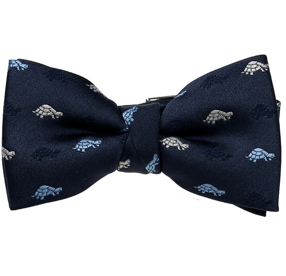 Noeud Papillon Enfant Bleu Marine avec Tortues
