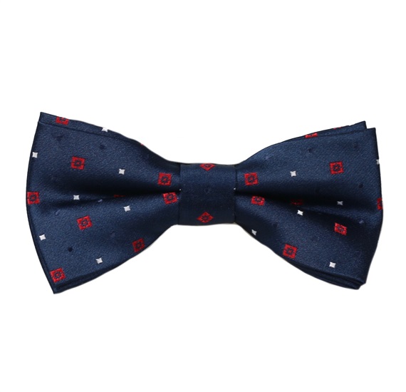 Noeud Papillon Enfant Bleu Marine Dessins Rouges