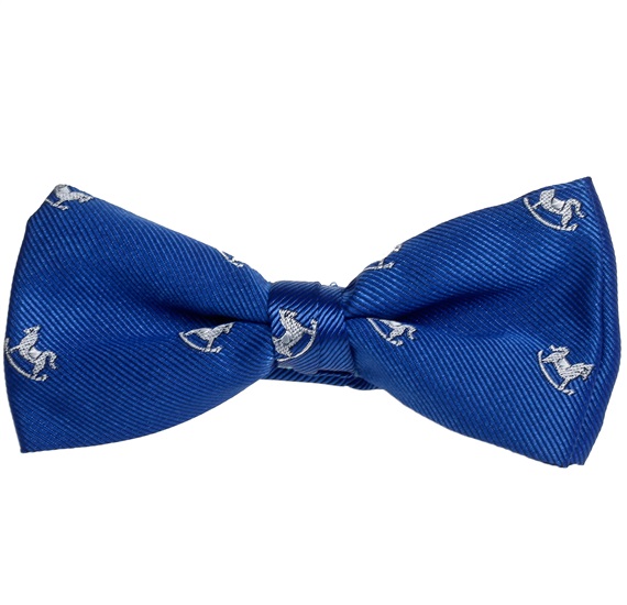 Noeud Papillon Enfant Bleu Ciel avec Petits Chevaux Blancs