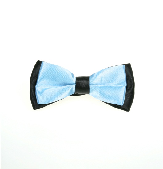 Noeud Papillon Enfant Bicolore Noir et Bleu Ciel