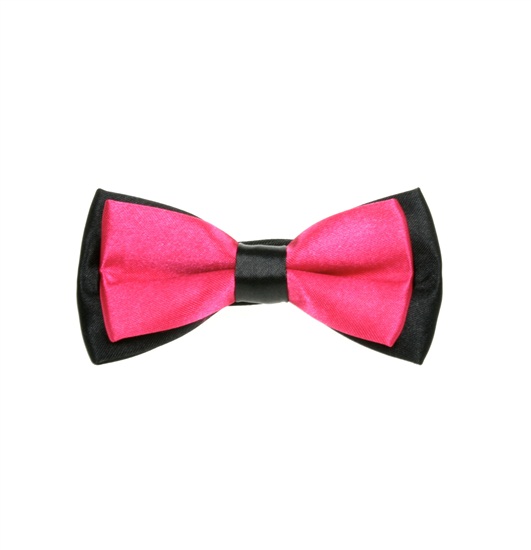 Noeud Papillon Enfant Bicolore Noir et Fuchsia