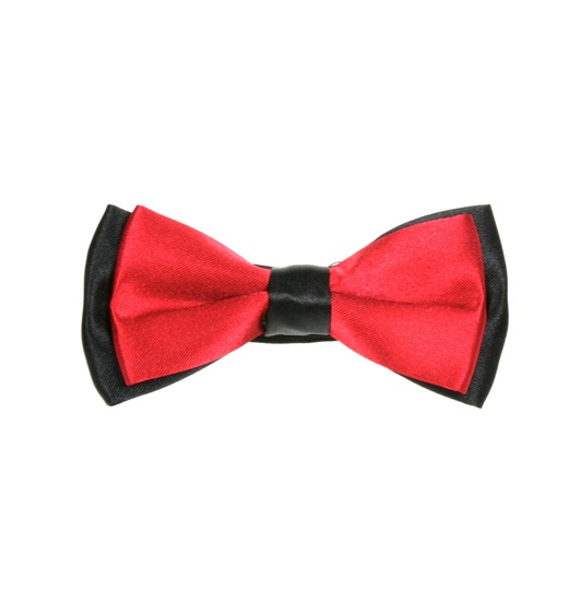 Noeud Papillon Enfant Bicolore Noir et Grenat