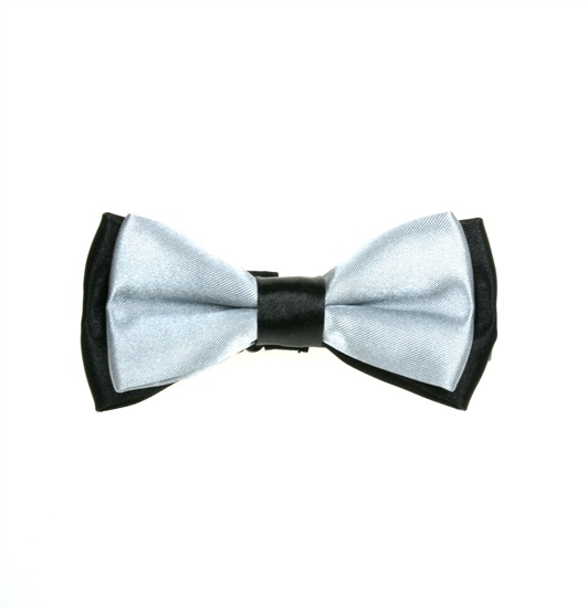 Noeud Papillon Enfant Bicolore Noir et Gris