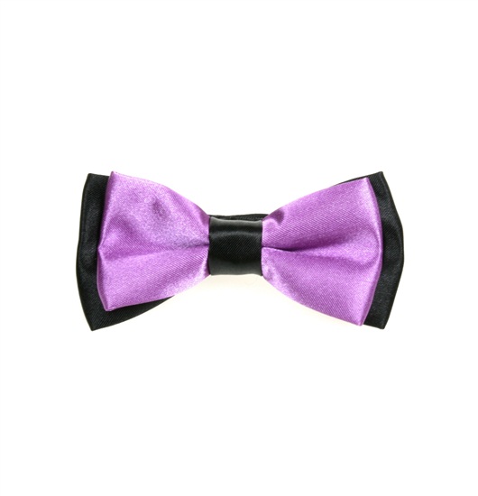 Noeud Papillon Enfant Bicolore Noir et Lilas