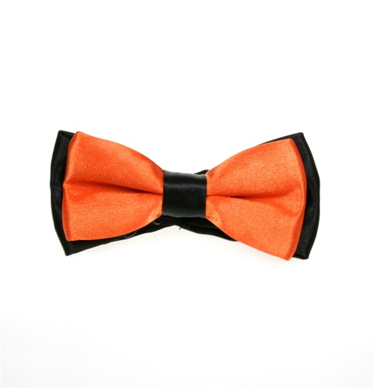 Noeud Papillon Enfant Bicolore Noir et Orange