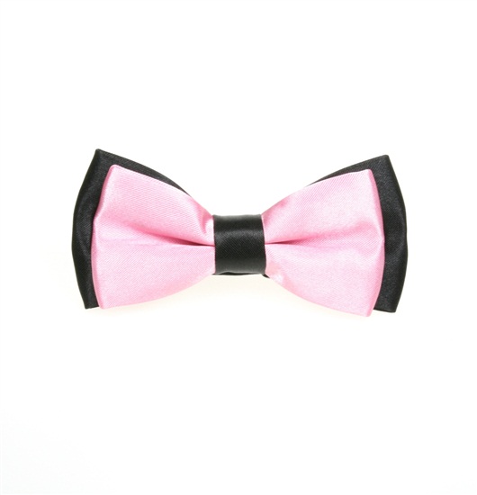 Noeud Papillon Enfant Bicolore Noir et Rose