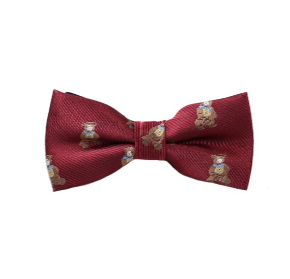 Noeud Papillon Enfant Bordeaux Ours