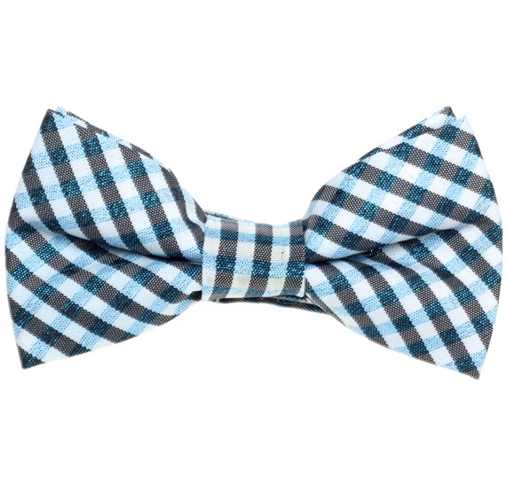 Noeud Papillon Enfant Vichy Bleu et Noir
