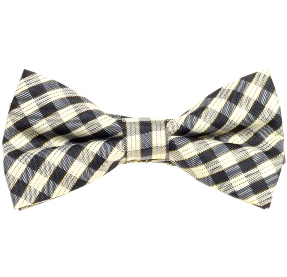 Noeud Papillon Enfant Vichy Beige et Noir