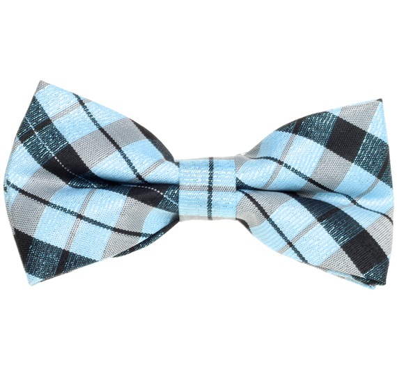 Noeud Papillon Enfant Carreaux Écossais Bleu et Noir