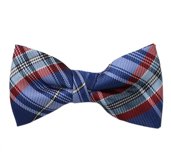 Noeud Papillon Enfant Carreaux Écossais Bleu et Rouge