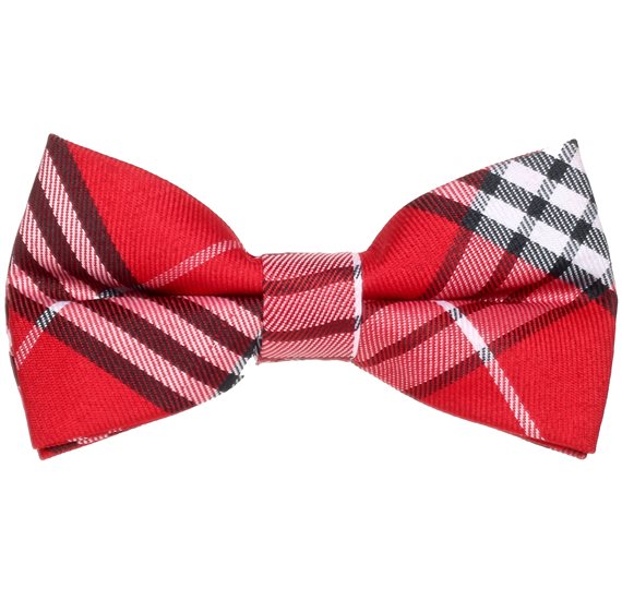 Noeud Papillon Enfant Carreaux Écossais Rouge et Noir