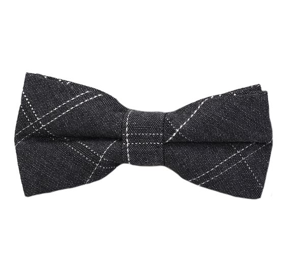 Noeud Papillon Enfant Carreaux Gris