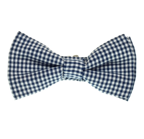 Noeud Papillon Enfant Vichy Bleu Marine