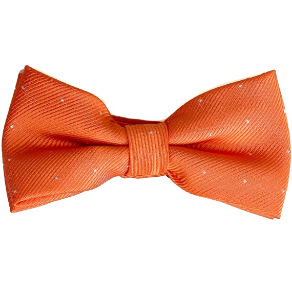 Noeud Papillon Enfant Fête Orange à Pois