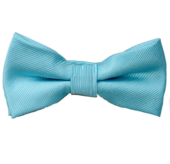 Noeud Papillon Enfant Fête Turquoise à Pois