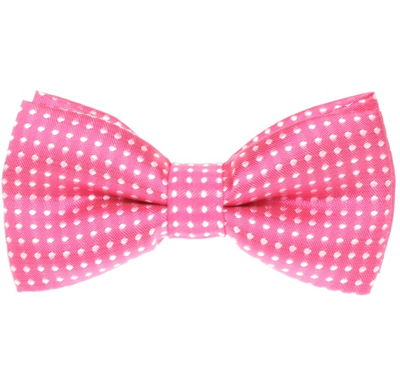 Noeud Papillon Enfant Fuchsia Pois Blancs