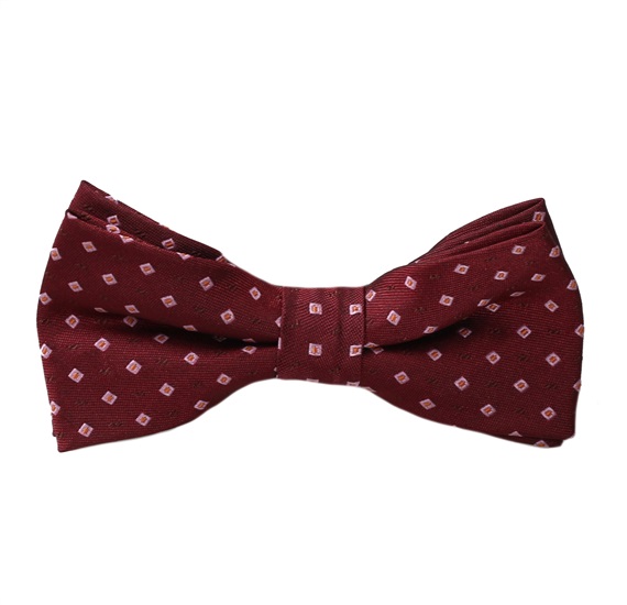 Papillon Enfant Bordeaux Carrés