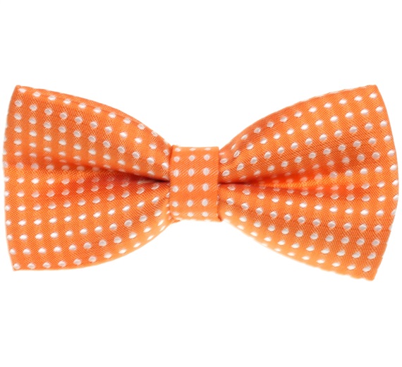 Noeud Papillon Enfant Pois Orange