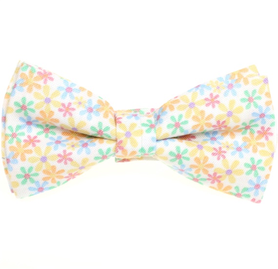 Noeud Papillon Enfant Marguerites Multicolores