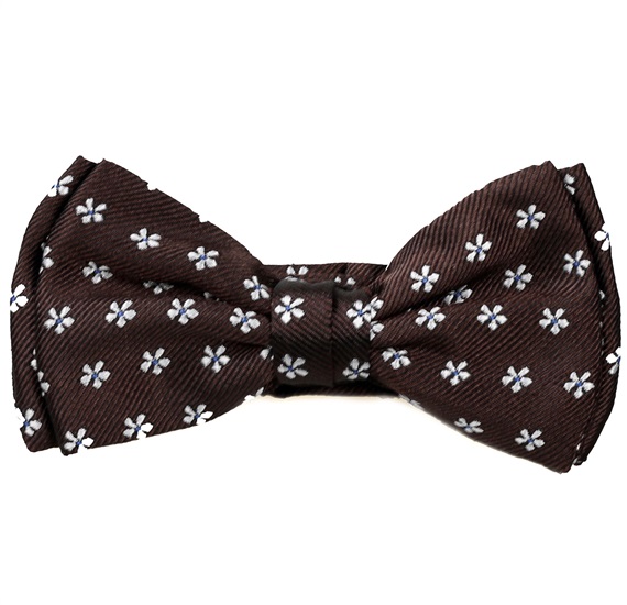 Noeud Papillon Enfant Marron Marguerites