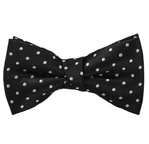Noeud Papillon Enfant Noir à Pois Blancs