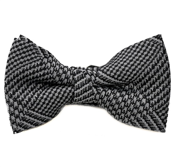 Noeud Papillon Enfant Prince de Galles Gris et Noir