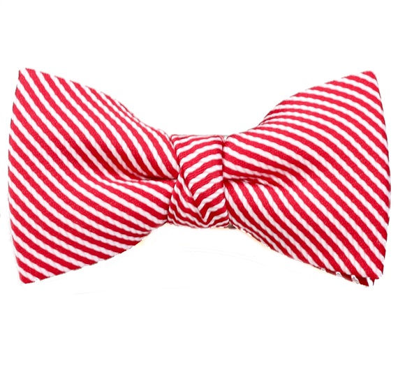 Noeud Papillon Enfant Rayures Rouges et Blanches
