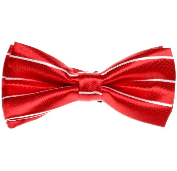 Papillon Enfant Rouge Rayures Blanches