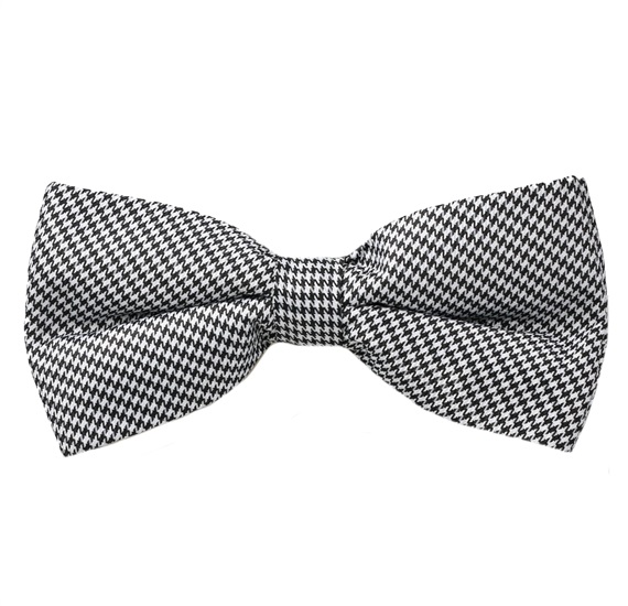 Noeud Papillon Pied-de-Poule Blanc et Noir