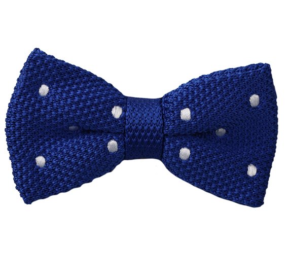 Noeud Papillon Pois Bleu Royal