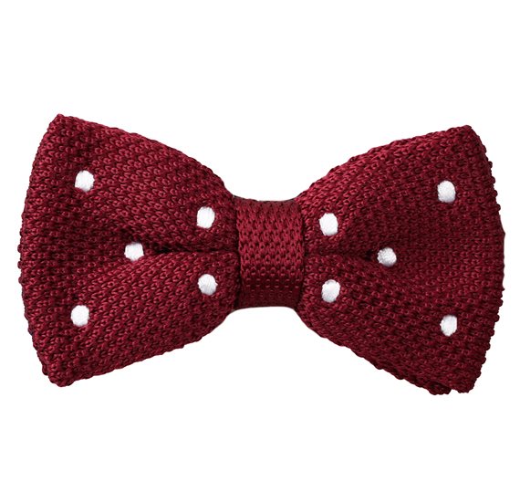 Noeud Papillon Bordeaux à Pois
