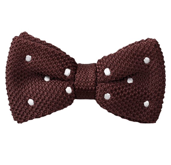 Noeud Papillon en Point Marron à Pois