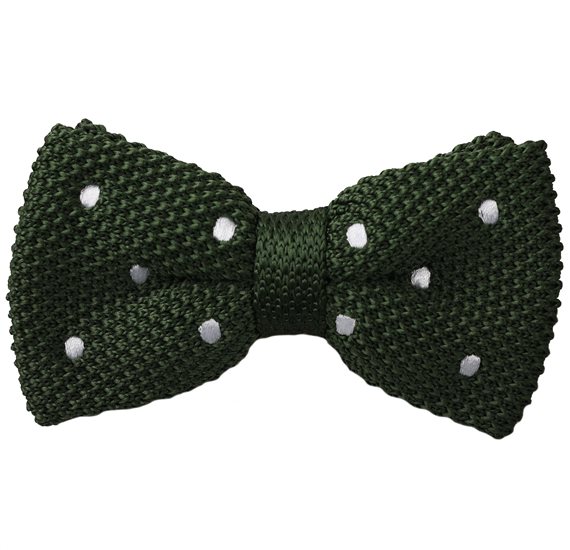 Noeud Papillon Pois Vert Feuille