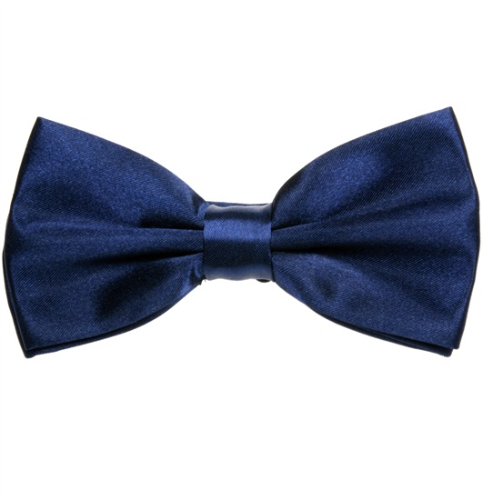 Noeud Papillon en Satin Bleu Marine