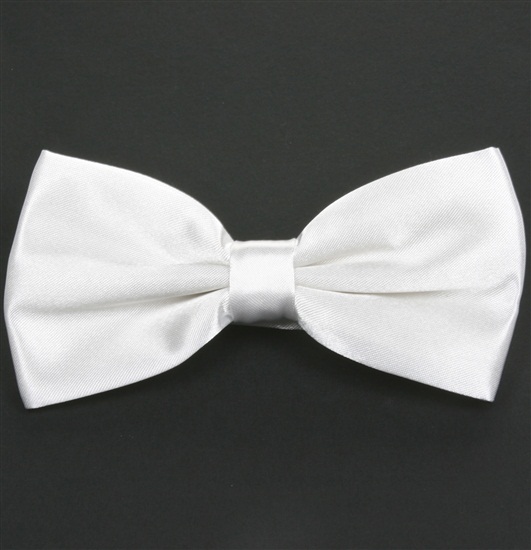 Noeud Papillon en Satin Blanc