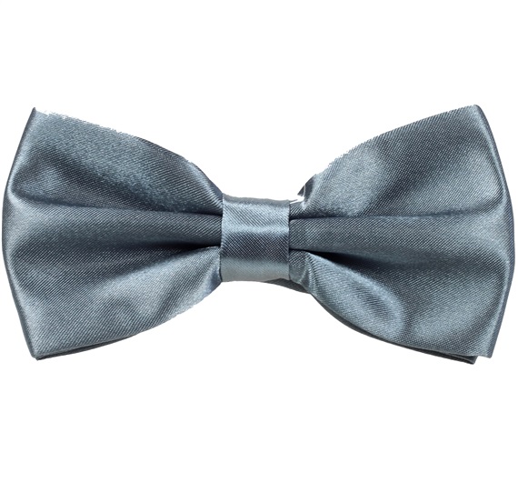 Noeud Papillon en Satin Gris Moyen