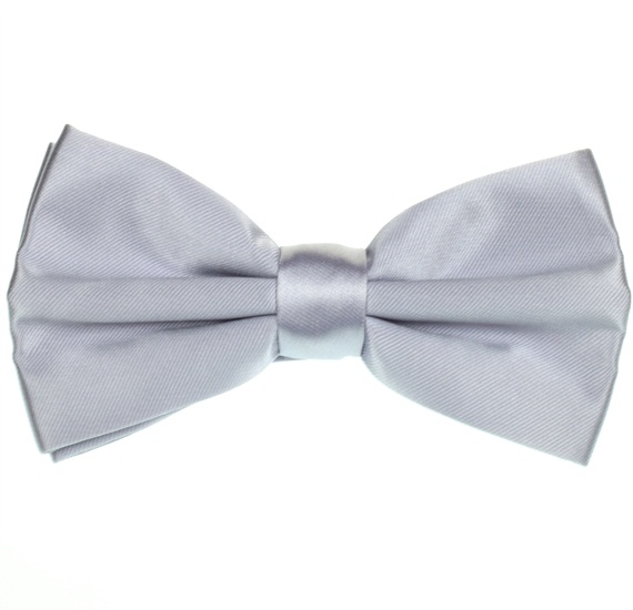 Noeud Papillon en Satin Gris Perle